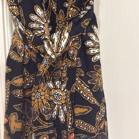 Cleobella Asymmetrical Floral Dress in Black and Brown - Picture 4 of 5